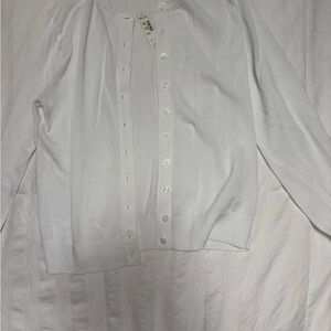 Madewell White Cardigan Sweater